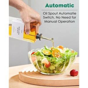 주방용 올리브 유리 간장 디스펜서 스틸 커피 2개 라벨 있는 식초 세트 스테인리스 500ML 디스펜서 식용유 푸어러 44개가 시럽 오일