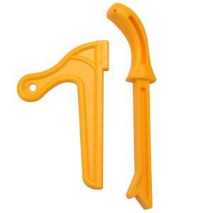 노란색 플라스틱 목공 실용 푸시 블록 손 톱 스틱 및 테이블 톱, 루트에 사용을위한 도구 세트