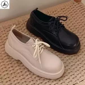 [애슬릿] 옥스포드 로퍼 레이스업 플랫폼 굽높은 5cm