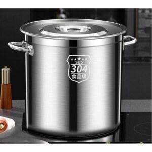 흰색 사각통 육수 원형 양념 50L 스텐통 304스텐 업소용 40cm 토핑 대형