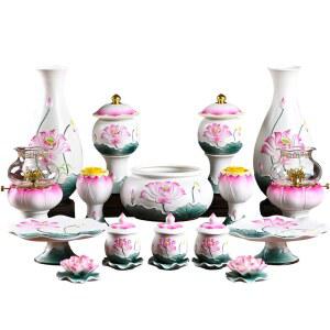 연꽃 접시 디너 세라믹 연꽃무늬 식기 스테이크 플라워 플레이트 테이블 굽접시 유리 디저트