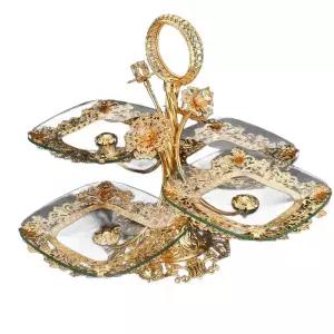 과일안주접시 업소용 디저트쟁반 금박 고급