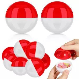25개 캡슐 자판기 2. 부활절 스터퍼 크리스마스 파티를 위한 7인치 원형 빈 빨간색 흰색