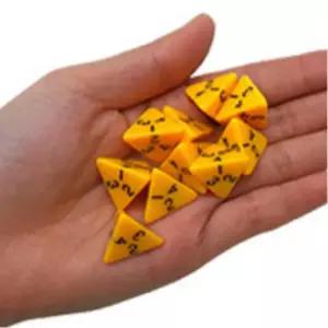 수의크기 연산게임 수학놀이 사면체 주사위10개+통 통계이해 개념학습 확율 돌봄