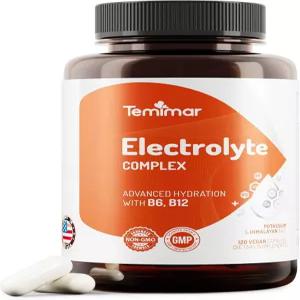테미마르 전해질 120캔 나트륨 칼륨 마그네슘 칼슘 B6 및 B12가 함유된 캡슐 근육 에너지 지원을 위한
