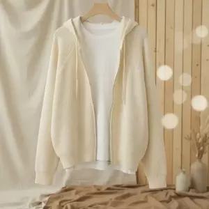 [옷자락]여성 레이온혼방 루즈핏 후드 가디건 집업 니트_P419291720