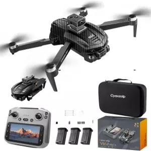 2025 카메라가 장착된 드론 8k 4.5인치 LCD 고화질 대형 디스플레이 화면 리모컨 쿼드콥터 배터리 3개 5G