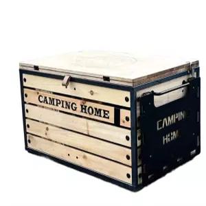 캠핑 식탁 접이식 테이블 나무 수납 원목 선반