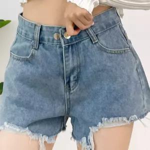 여자 다리길어보이는 찢청 데님 반바지 데이트룩 아기엄마