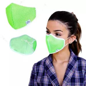 [ 소형 스포츠 메시_라임] 클라우드 에어플로우 액티브웨어 통기성 쿨링 메시 페이스 마스크 스몰페이스