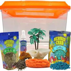 니초 얼티밋 올인원 에르미트 크랩 케이지 스타터 팩 테라리움용 초보자 서식지 용품 키트 2갤런 음식
