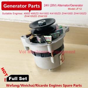 Weifang 발전기 495 4100 디젤 충전 배터리 용 JF12 24V