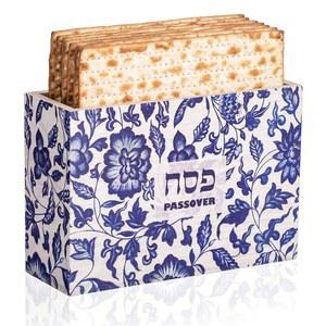 SILIFINE MATZAH 홀더 유월절 테이블 95인치 글자 마차 21 파티 트레이 플레이트 유대인 히브리어 세더 14 박스 나무 장식 페사흐 9CM 26 마조 선물