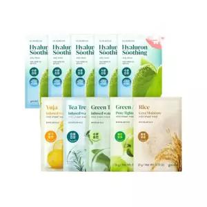 GOODAL [마스크팩SET] 구달 순한 마스크 5매(5종 택1) + 어성초 히알루론 젤리 5매