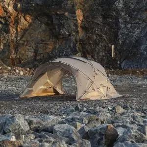 파이어 돔쉘터 캠핑용 동계 전실 화목난로 원터치 불멍 차박텐트 에어텐트 야외용