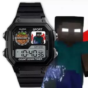 마인크래프트 손목시계 캐릭터 방수 학생 초등학생 스티브 디지털 어린이