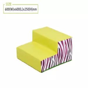 유아 키즈카페 2단 계단 지브라 블록 안전 놀이 매트 [ADR9372]