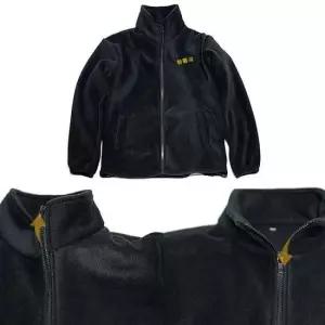 남자후리스 겨울 기모 블랙 옐로우 후리스 집업 특전사 한문체