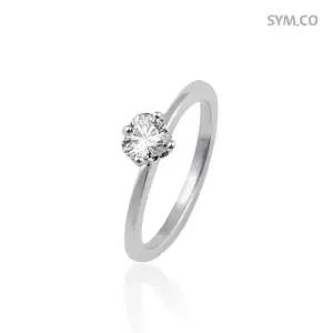 판도라 198691C01 클리어 하트 솔리테어 여자 실버 반지 d