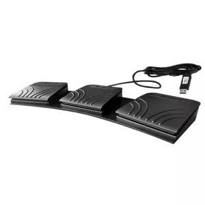 2채널 USB 풋 발판 게임용 볼륨 제어 핫키 채널 스위치 게이밍 블랙