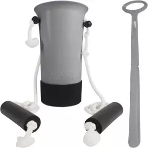 노인용 바이브 양말 보조 장치 및 신발 뿔 키트 - 풀러 쉽게 켜고 끌 수 긴 손잡이 조절 가능