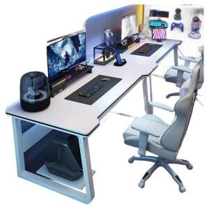 2인용 컴퓨터 책상 커플 데스크탑 게임용책상 2400 160x60x74 PC방