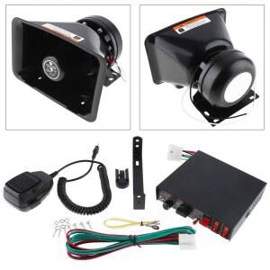 200W 범용 DC12V 9 톤 시끄러운 자동차 호스트 경고 경보 사이렌 경적 스피커 (마이크 시스템 포함)