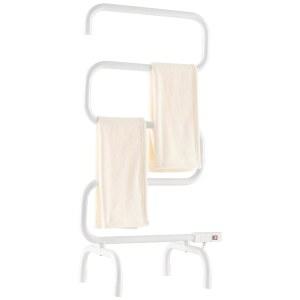 탱쿨라 전기 타월 워머, 스위치가 내장된 S자형 가열 랙, 일정 온도 제어, 15분 고속 난방, 독립형 및 욕실용 벽걸이 건조 흰색