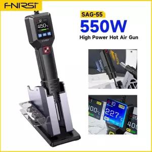 무선히팅건 열풍기 FNIRSI SAG-55 마이크로 550W 스탠드 BGA 리워크 LCD 디지털 헤어 드라이어 납땜 열풍기