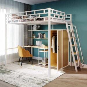 원룸 성인 철제 어른 이층침대 기숙사 이층 왼쪽 0 120x200 9m 깔아주는 침실