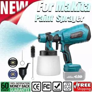 무선히팅건 열풍기 Makita BL1830 18V 배터리 1L 무선 휴대용 페인트 분무기 세트 자동 가구 스프레이 페인