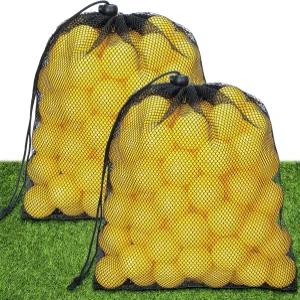 윤세일링 120개 플라스틱 연습용 골프공 벌크 중공 훈련용 골프공과 실내 야외 훈련 및 메쉬 드로스트링