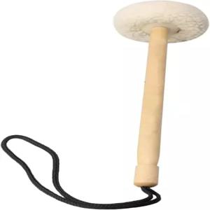 Bstinay 1.6x36cm 베이지 공 망치 나무 코어 벨벳 헤드 액세서리 포함