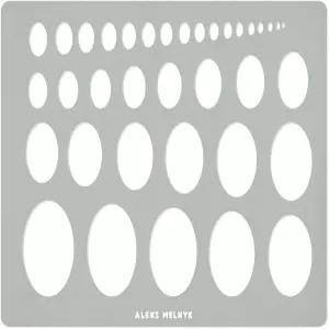 알렉산스 멜닉 No210 금속 타원 템플릿 기하학적 자 보석 라피다리 드로잉 기하학 스텐실 도구 등각 카보숑