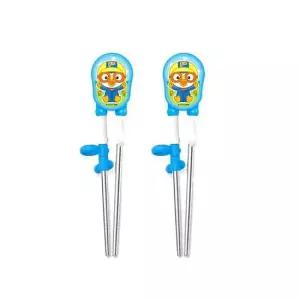 유치원준비물 에디슨 스텐 젓가락 1단계 (뽀로로) 2개세트