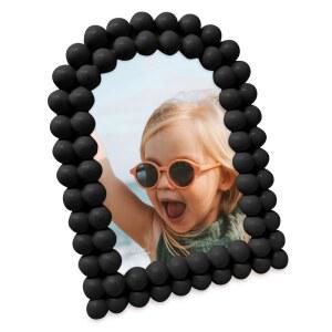 아이작 제이콥스 4x6 매트 블랙 더블 보블 아치 사진 프레임에 패브릭 이젤, 테이블탑, 벽걸이, 선반 및 책상, 장식 아트 디자인, 홈 데코(4x6, 블랙)