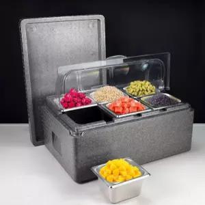 식당 냉장고 미니 샐러드 저온 셀프바 업소용 밑반찬 토핑 쇼케이스용