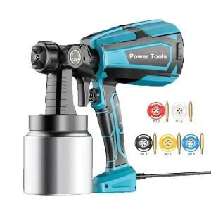 1000ML 전기 스프레이 건 무선 페인트 분무기 고압 분리형 벽 코팅 에어 브러시 도구