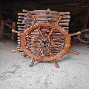 원목 배 핸들 상품 장식품 그립 낚시배 운전대 모형 선장 보트 벽걸이