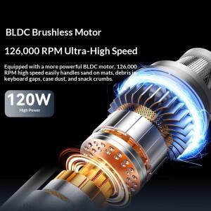 차량용 진공청소기 핸드헬드 무선 20000pa 흡입력 BLDC 브러시리스 모터 100w 3단계 충전식 가정용 도구