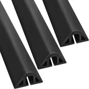 전기 덕트 D2 고무 코드 플로어 블랙 75피트 30인치25피트 커버 케이블 팩 조각 프로텍터 3