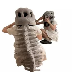 코스프레 할로윈 공룡뼈 웃긴의상 모자 공연 소품