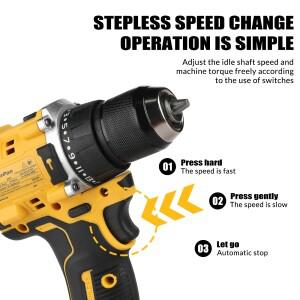 슈퍼팬 SP805 브러시리스 드릴 토크척 21+1 기어 조절 장수명 고효율 듀얼트 20V 배터리 핀용 내구성 강함