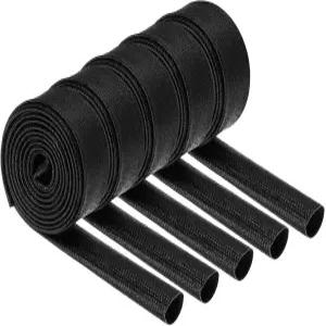 메카닉시티 5Pcs 와이어 절연 브레이드 파이어 라인 실리콘 슬리브 자동차 고온 코팅 배선용 블랙 ID