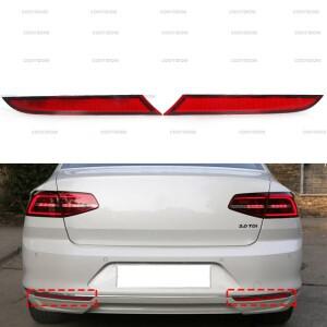 자동차 리어 범퍼 리플렉터 경고등 스트립 커버 바 액세서리 폭스바겐 호환 파사트  56D945105