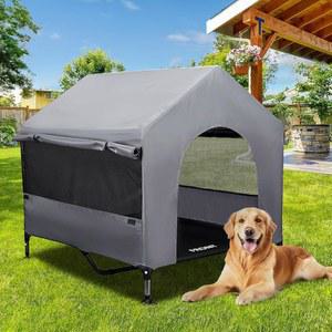 서머트레일 42인치 대형견 집 야외 있는 텐트 간이 위한 방풍견 클린 반려견 그늘막 실내 메쉬 캐노피가 침대 대형견을 외부용 창문이