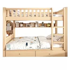 이층 서랍형 2층침대 원목 수납형 2층 우드 숙소 선반 서랍장