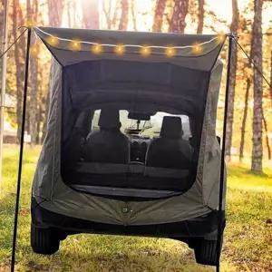 자동차 텐트 야외용 승용차 확장 트렁크 도킹 텐트 방수 그늘막 카라반 원터치 캠핑용 해치백 차량용 차박