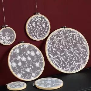 흰 꽃 레이스 1 드림 홈 파티 웨딩 장식 8cm 10cm 카다멈 디스크 캐처 벽장식