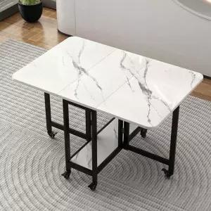 폴딩 테이블 접이식 식탁 수납 서랍 원목 다용도 홈 모던 가정용 확장형